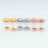 GL Hiphop Jewelry  925 Sterling Silver VVS Round Cut Moissanite Stud Earring